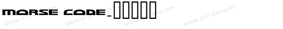 Morse Code字体转换